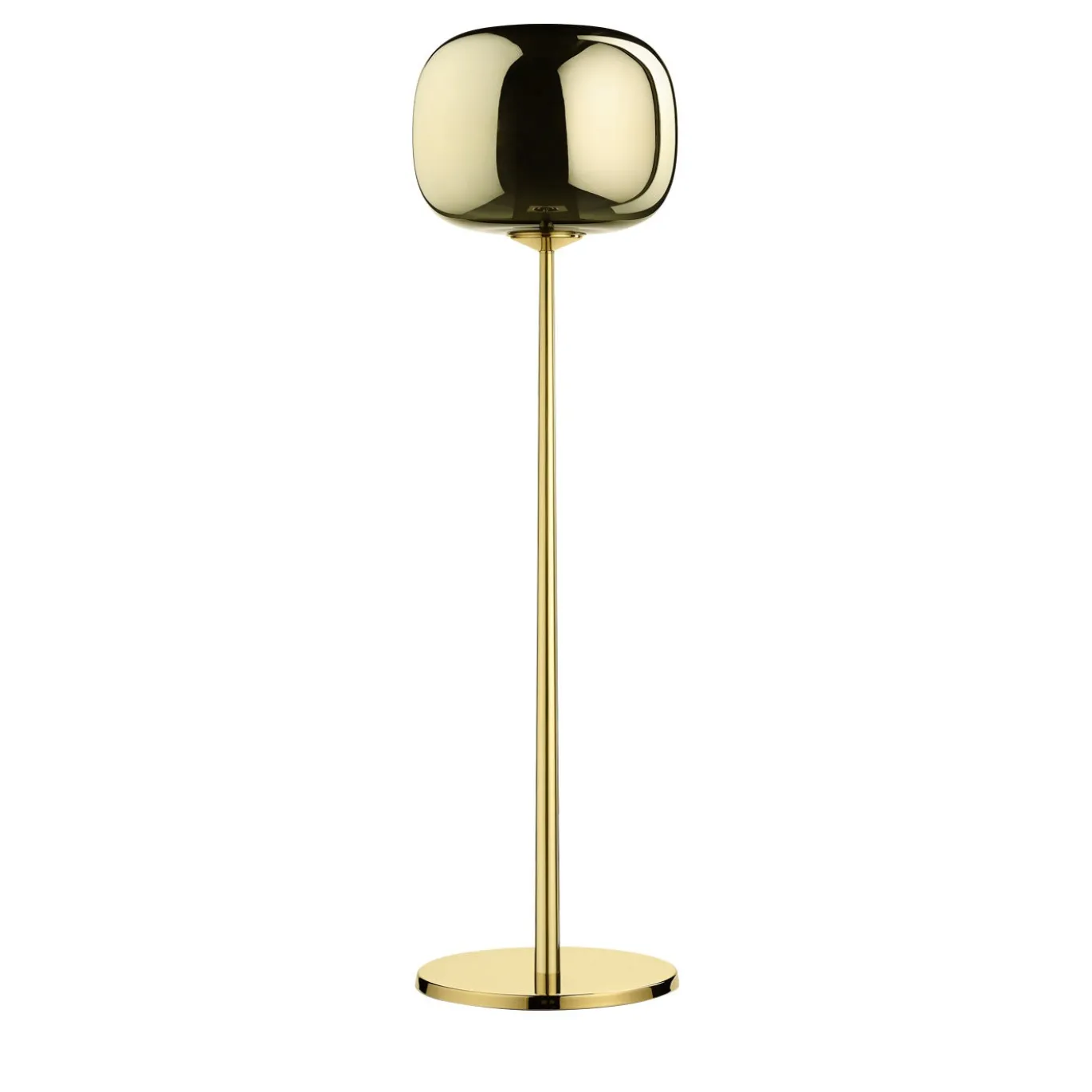 Lampada da terra Dusk Dawn in ottone lucido di Branch Creative