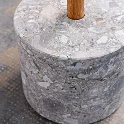 Lampada da terra Flag - Grigio a doppia plissettatura