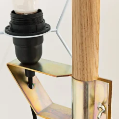 Lampada da terra Flag - Grigio a doppia plissettatura