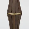 Lampada da terra Flow in legno di ebano