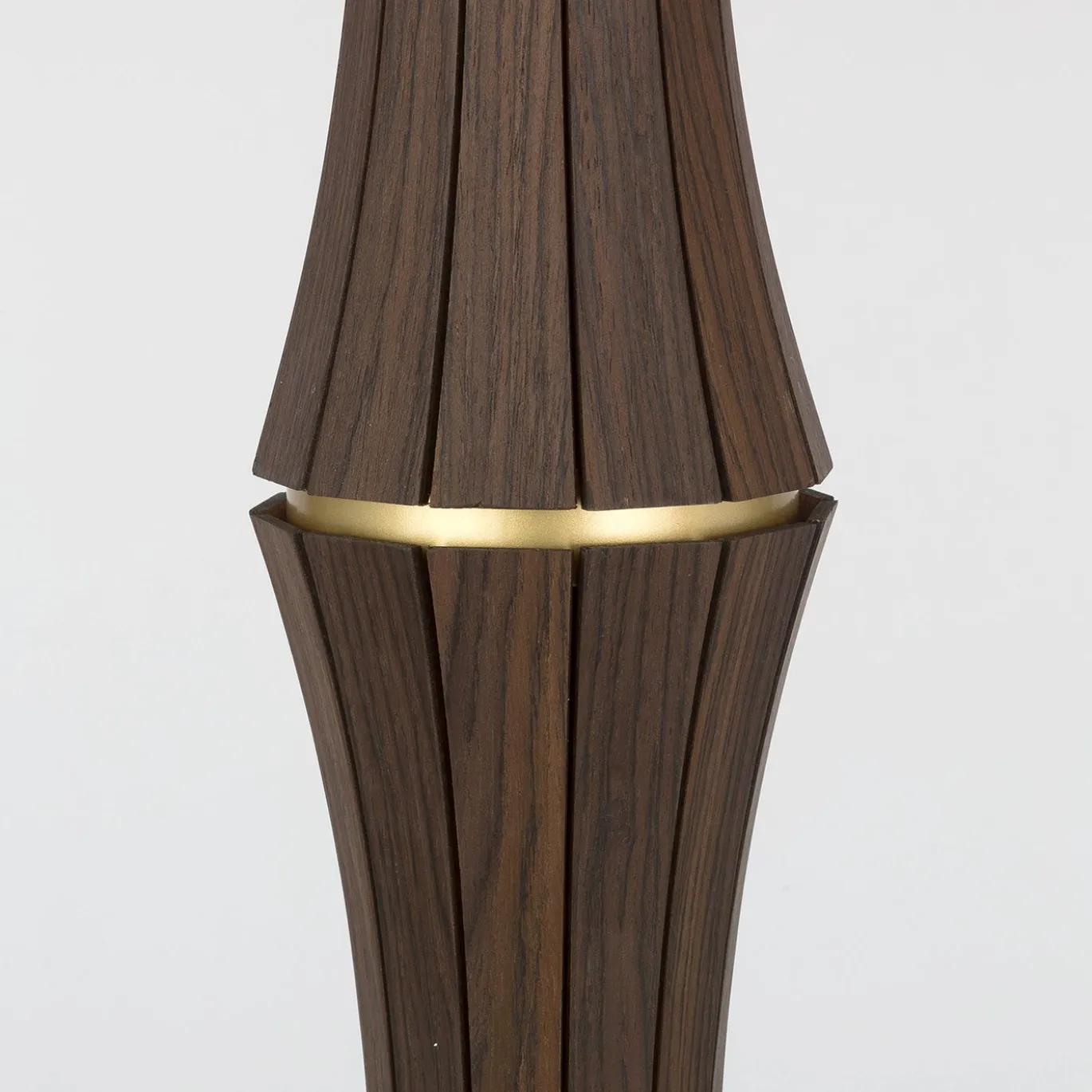 Lampada da terra Flow in legno di ebano
