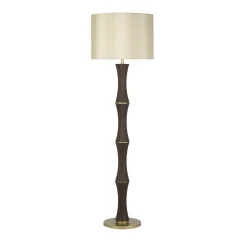 Lampada da terra Flow in legno di ebano