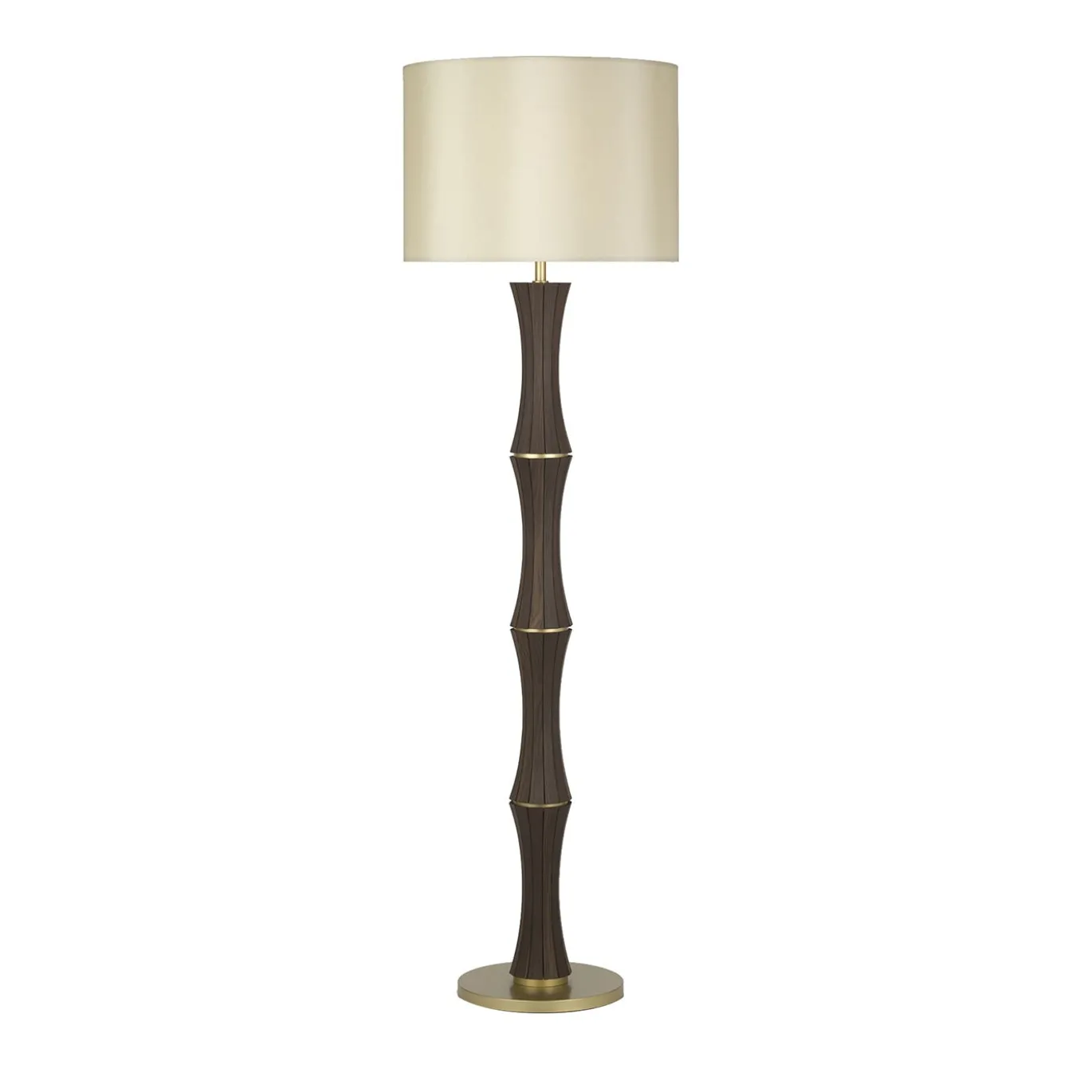 Lampada da terra Flow in legno di ebano