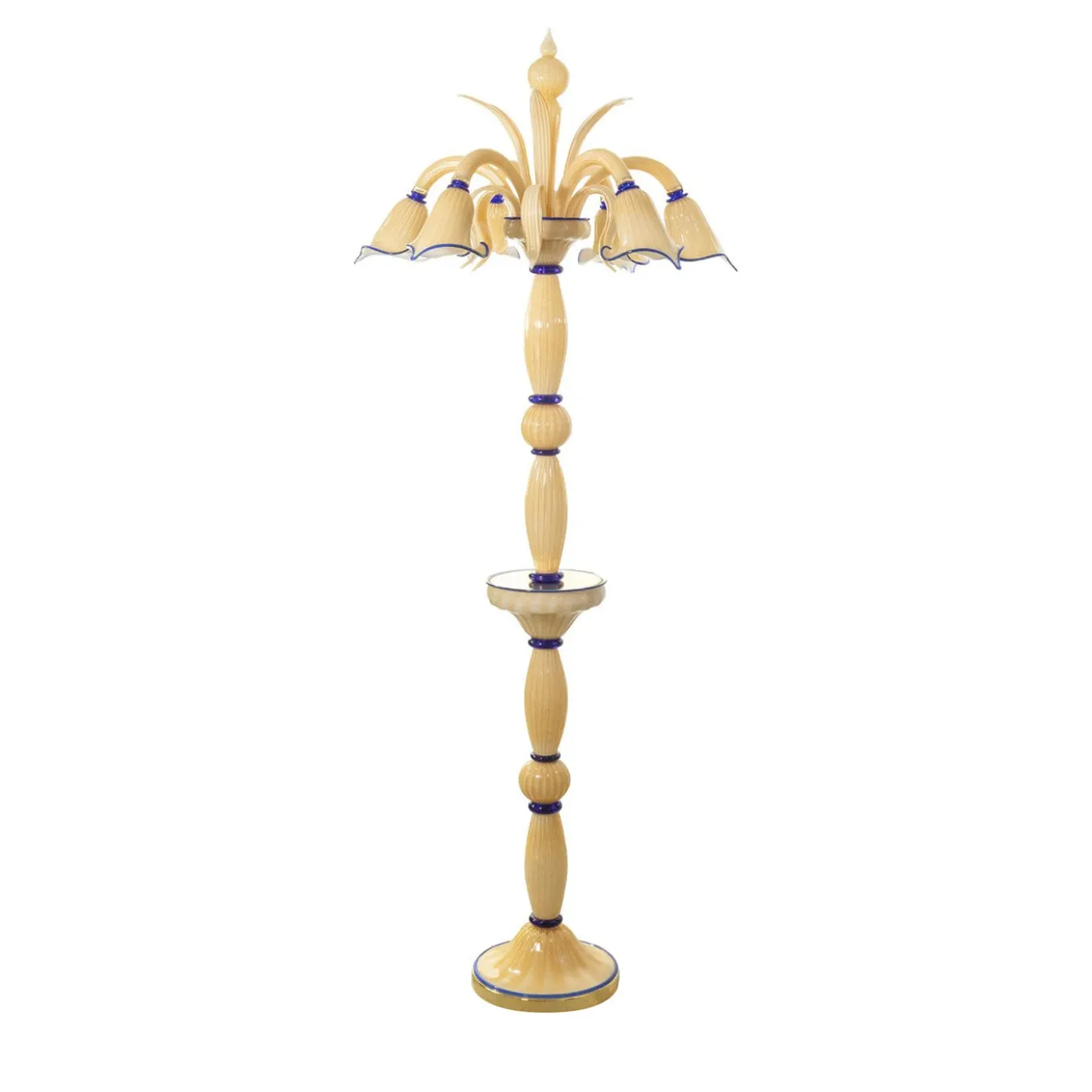 Lampada da terra Furoz in vetro ambrato