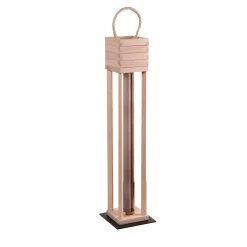 Lampada da Terra Fysi Quadrata in Legno di Faggio