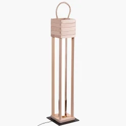 Lampada da Terra Fysi Quadrata in Legno di Faggio