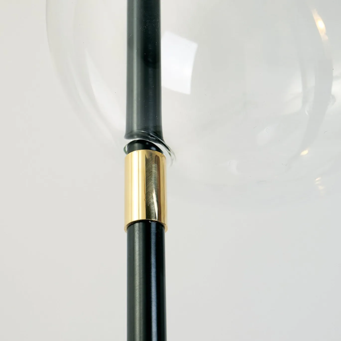 Lampada da terra Grandine nera a 5 luci