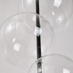 Lampada da terra Grandine nera a 5 luci