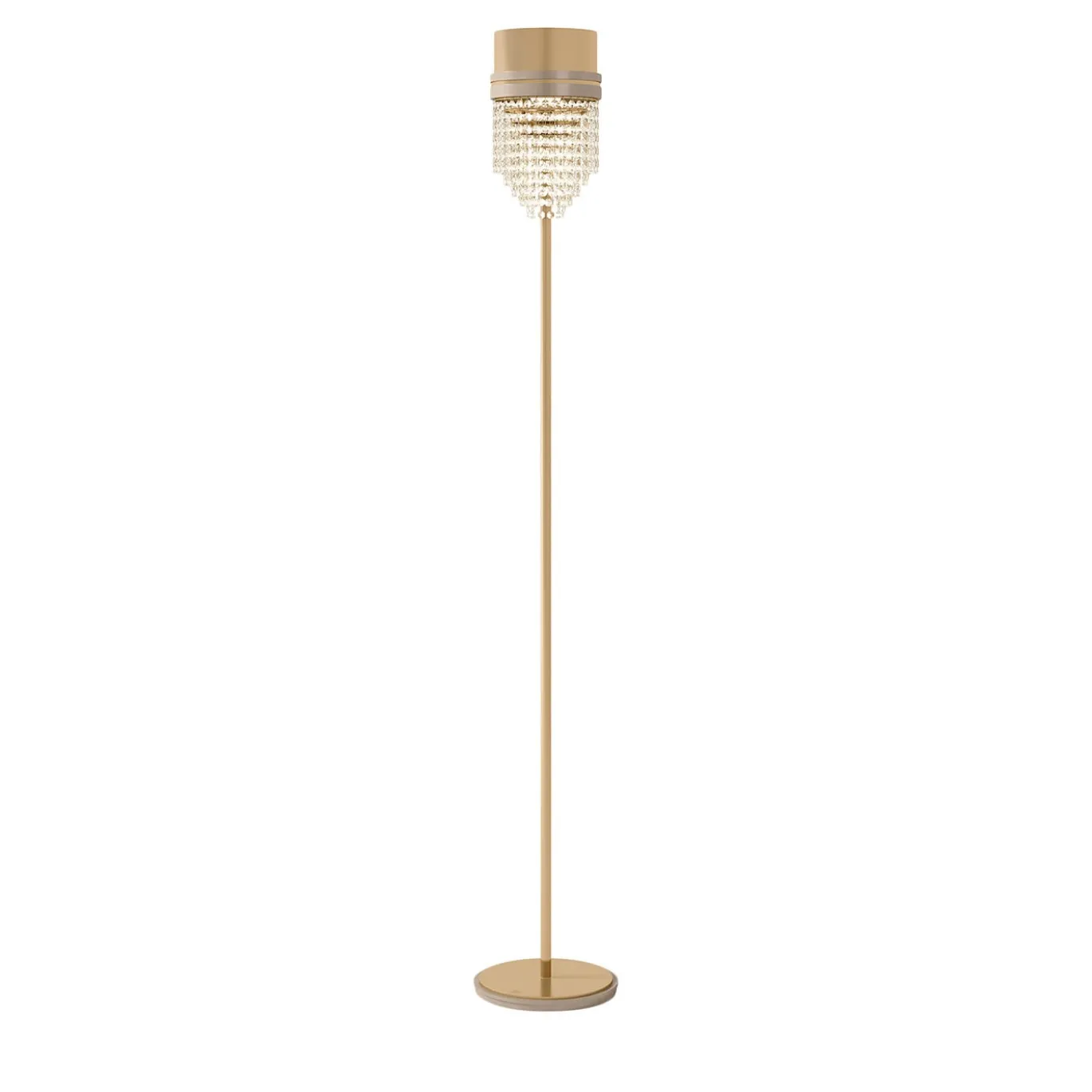 Lampada da Terra Hanami in oro satinato
