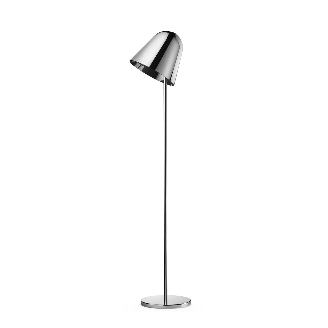 Lampada da terra Helios in metallo e vetro argentato di Branch Creative