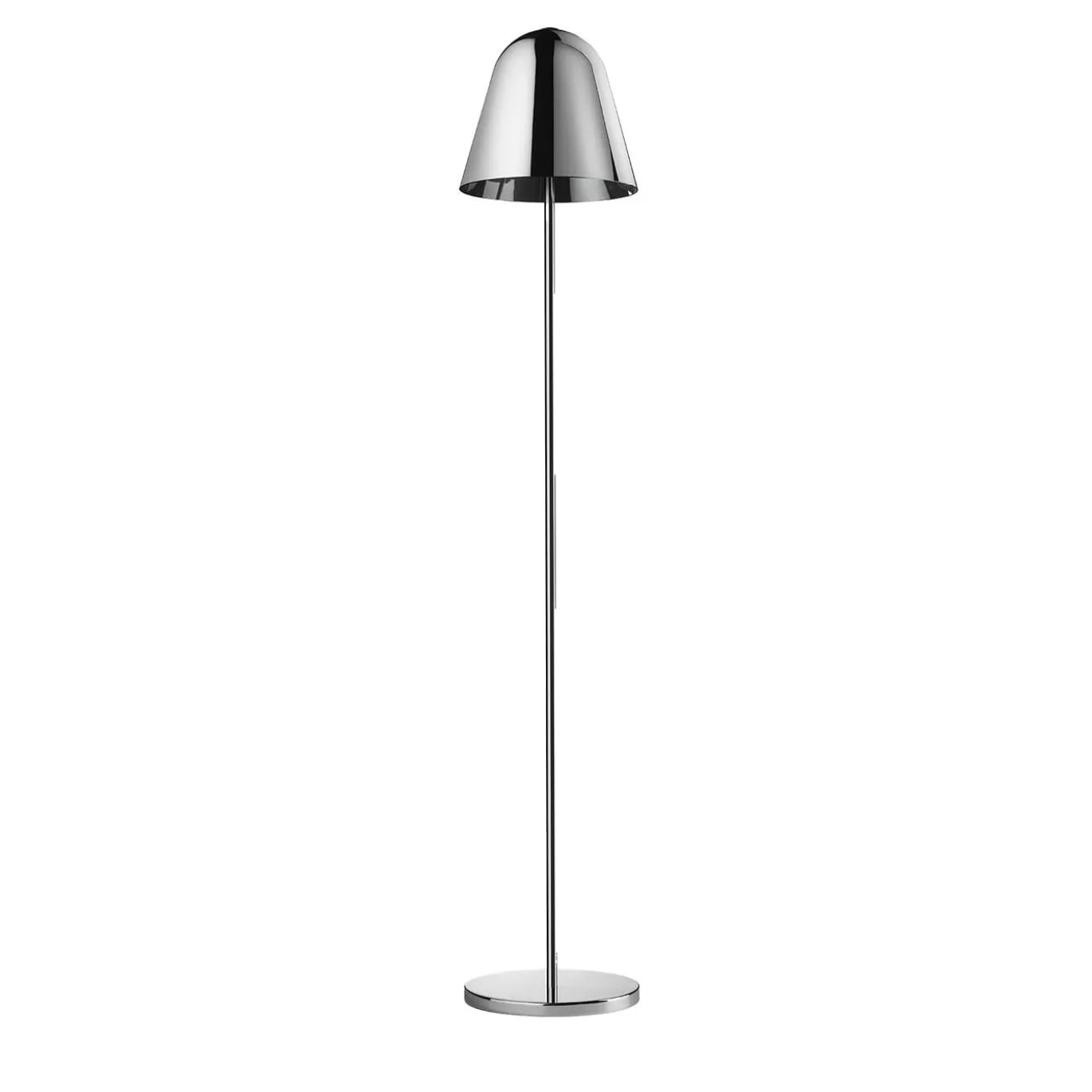Lampada da terra Helios in metallo e vetro argentato di Branch Creative