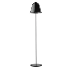 Lampada da terra Helios in metallo e vetro nero di Branch Creative