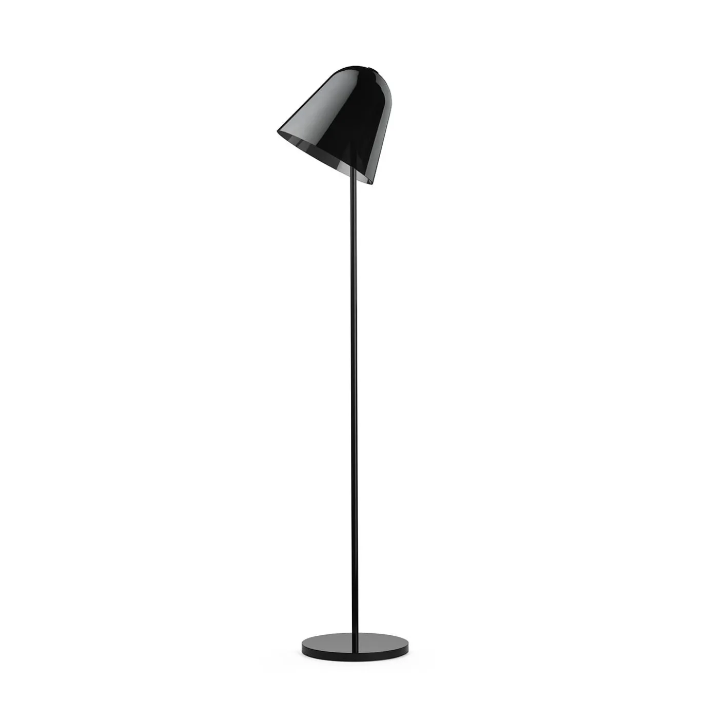 Lampada da terra Helios in metallo e vetro nero di Branch Creative
