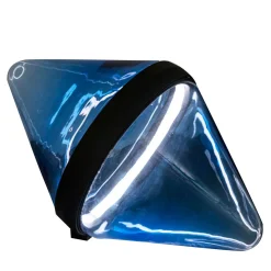 Lampada da terra Hollow Blue con anello nero di Dan Yeffet