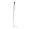 Lampada da terra in vetro e ottone champagne Sbarlusc di Isacco Brioschi