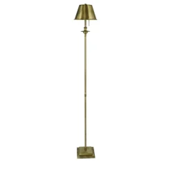 Lampada da terra Kuma in bronzo spazzolato di Michele Bönan