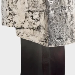 Lampada da terra Layer Over Layer in bronzo bianco e legno