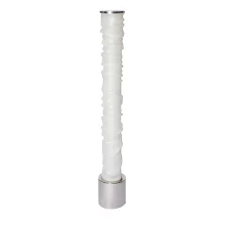 Lampada da terra Medusa alta in resina bianca con base in metallo