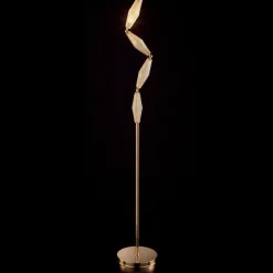 Lampada da Terra Mov Vintage in Vetro Bianco