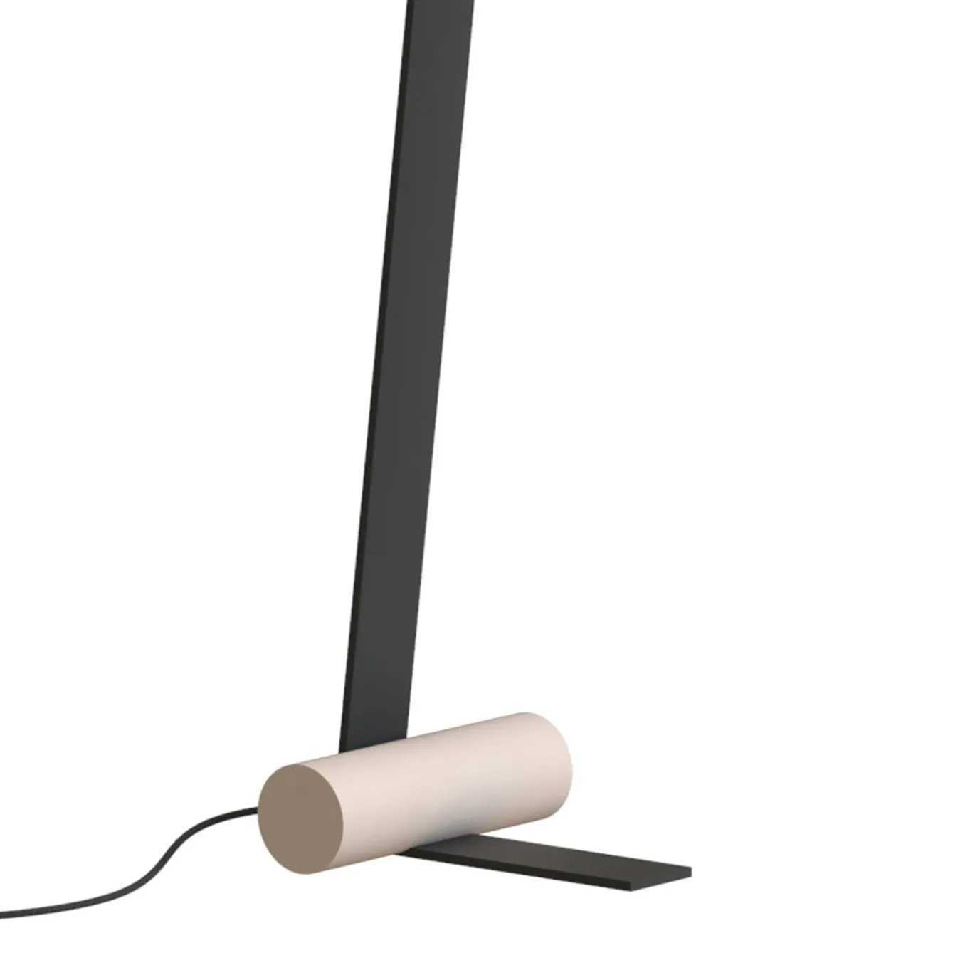Lampada da terra Nastro nera e beige