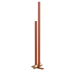 Lampada da terra Nastro rossa e oro