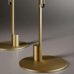 Lampada da terra Optical in vetro grigio fumo