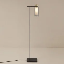 Lampada da Terra Osman in Ottone Nero di Corrado Dotti
