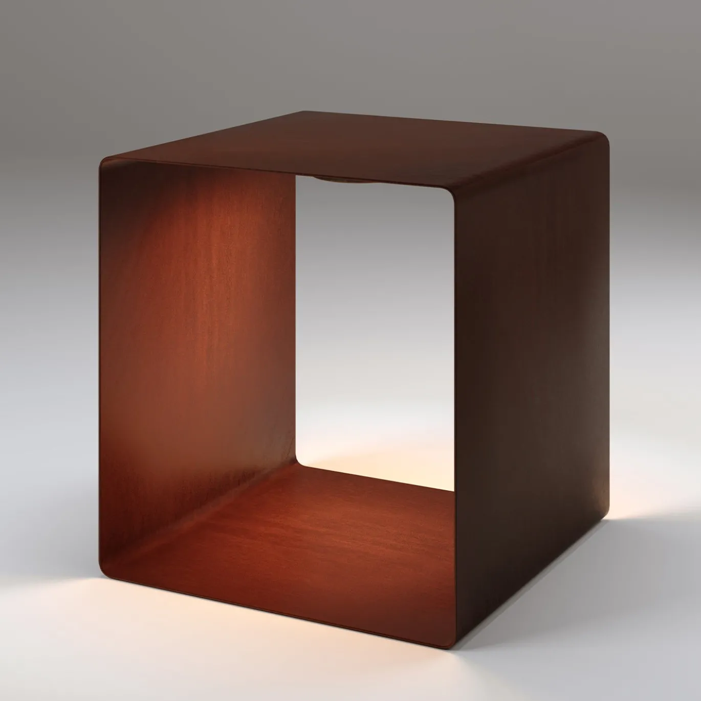Lampada da terra per esterni Seipesante in acciaio Corten