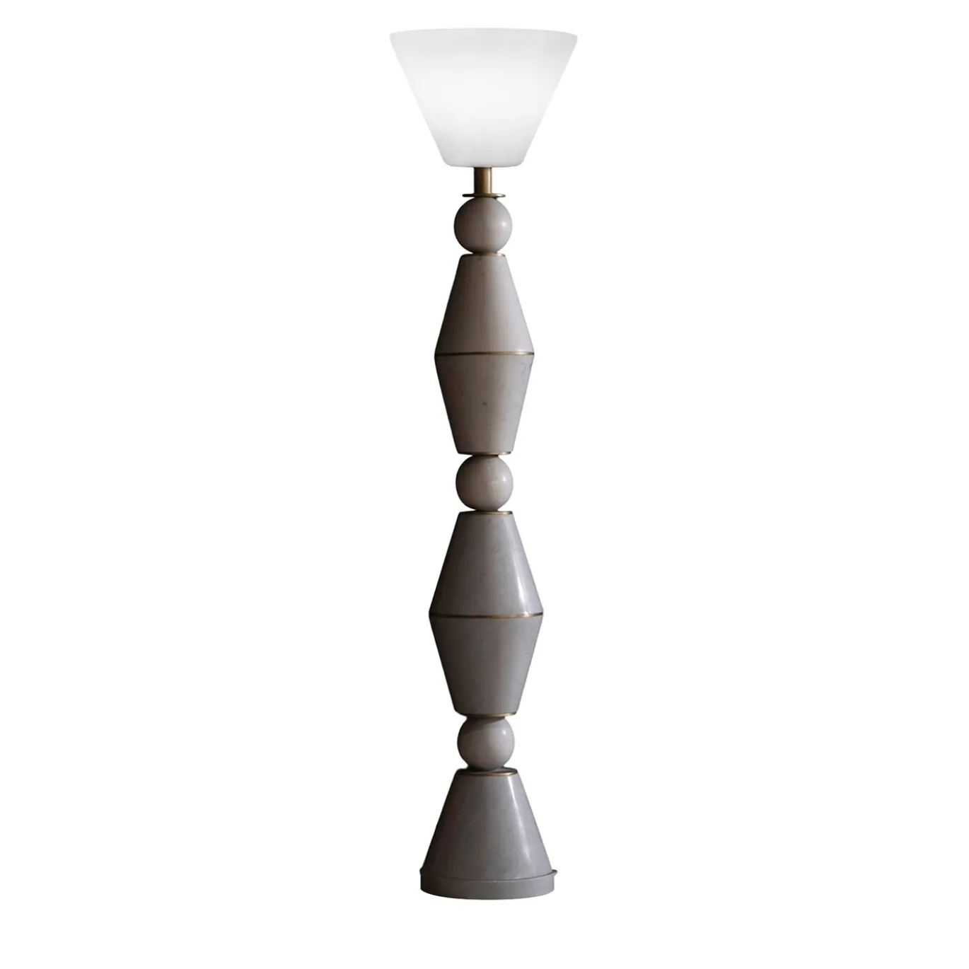 Lampada da terra Pieces in marmo di Carrara di Ashley Gadeova