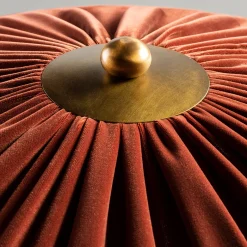 Lampada da terra Poggibonsi in Velluto Rosso Ruggine