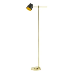 Lampada da terra Satellite in ottone nero Jet