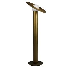 Lampada da terra Saturno in resina bronzo spazzolata