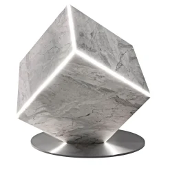 Lampada da terra scultorea Lybra in marmo di Carrara di Marco Piva