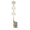 Lampada da terra Soave Gold con base in marmo Bardiglio