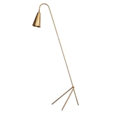 Lampada da Terra Thinkerbell in Ottone con Finitura Dorata