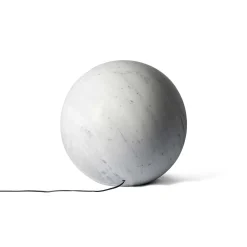Lampada da Terra Urano 50 in Marmo Bianco di Carrara di Elisa Ossino