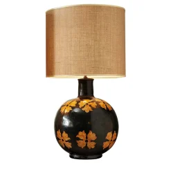 Lampada in ceramica a forma di fiore
