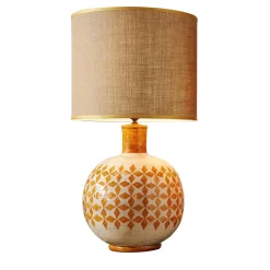 Lampada in ceramica arancione