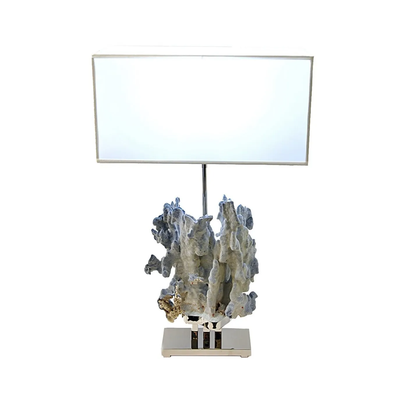 Lampada in corallo blu