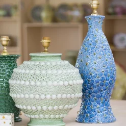 Lampada in maiolica Fiori