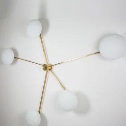 Lampada in ottone a forma di stella marina
