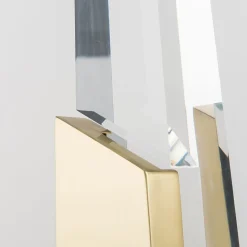 Lampada in Vetro e Ottone Obelisco