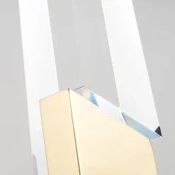 Lampada in Vetro e Ottone Obelisco