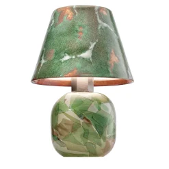 Lampada Liberty verde in vetro di Murano Alchimie