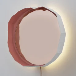 Lampada Ninfea 50 bianca/rosa/rosa di G. Botticelli & P. Paronetto