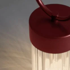 Lampada Portatile Claretta Rosso Scuro