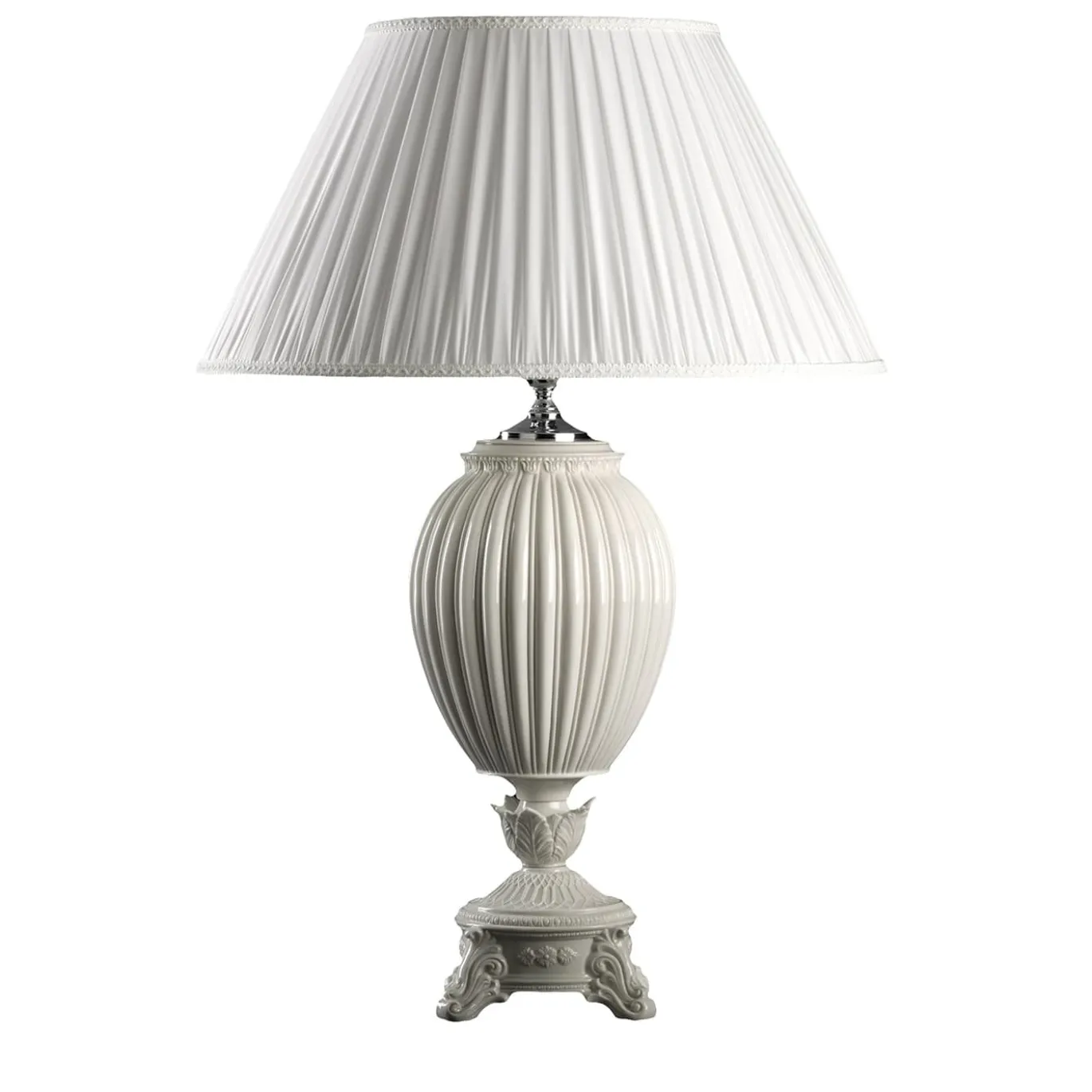 Lampada Retro in Porcellana Bianca
