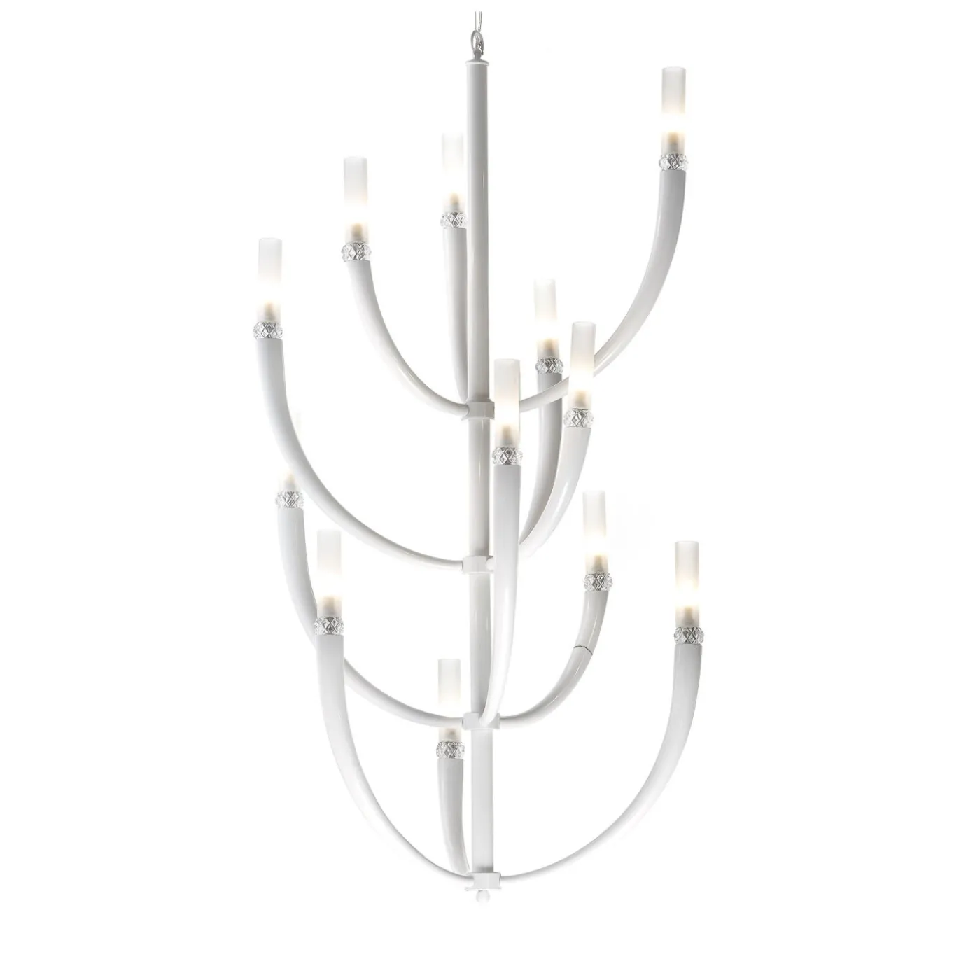 Lampadario ad albero bianco