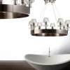 Lampadario ad anello in cristallo
