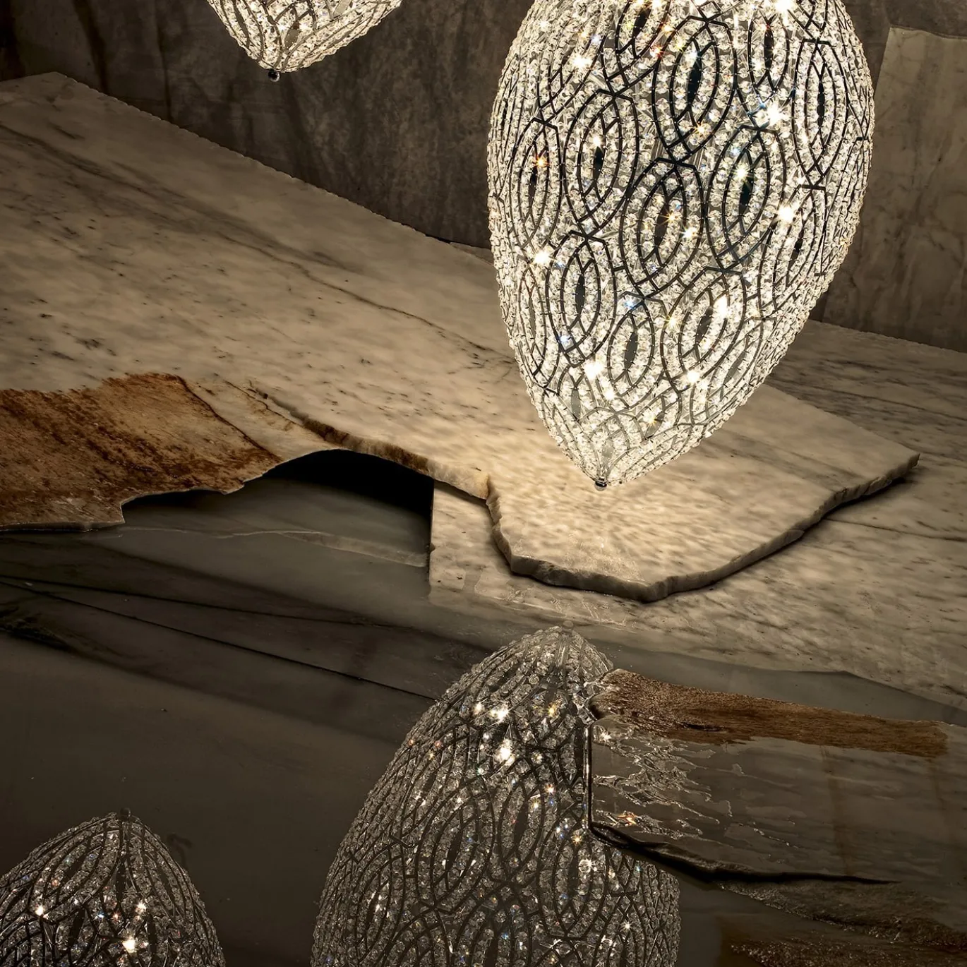 Lampadario a 7 luci Arabesque Eggs Small